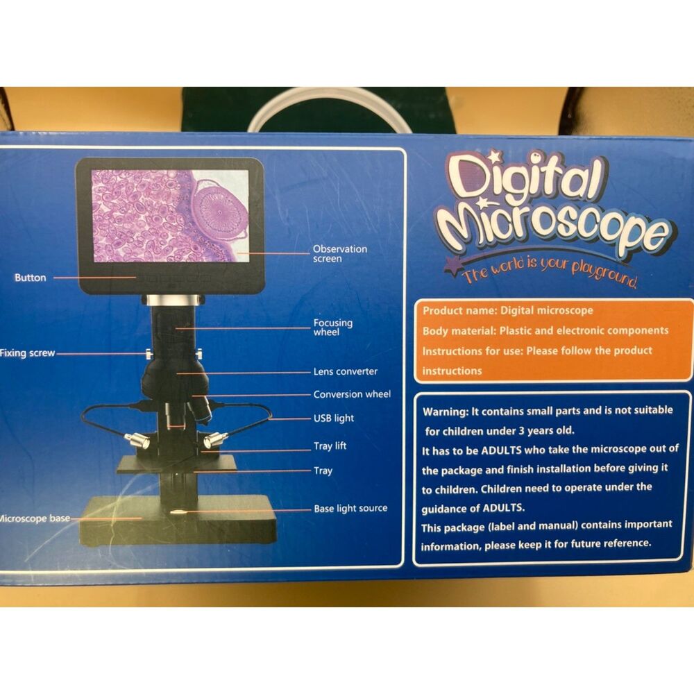 Digital Microscope Andonstar AD246S-P HDMI 7'' Screen 4000x 3 Lens NEW NIB